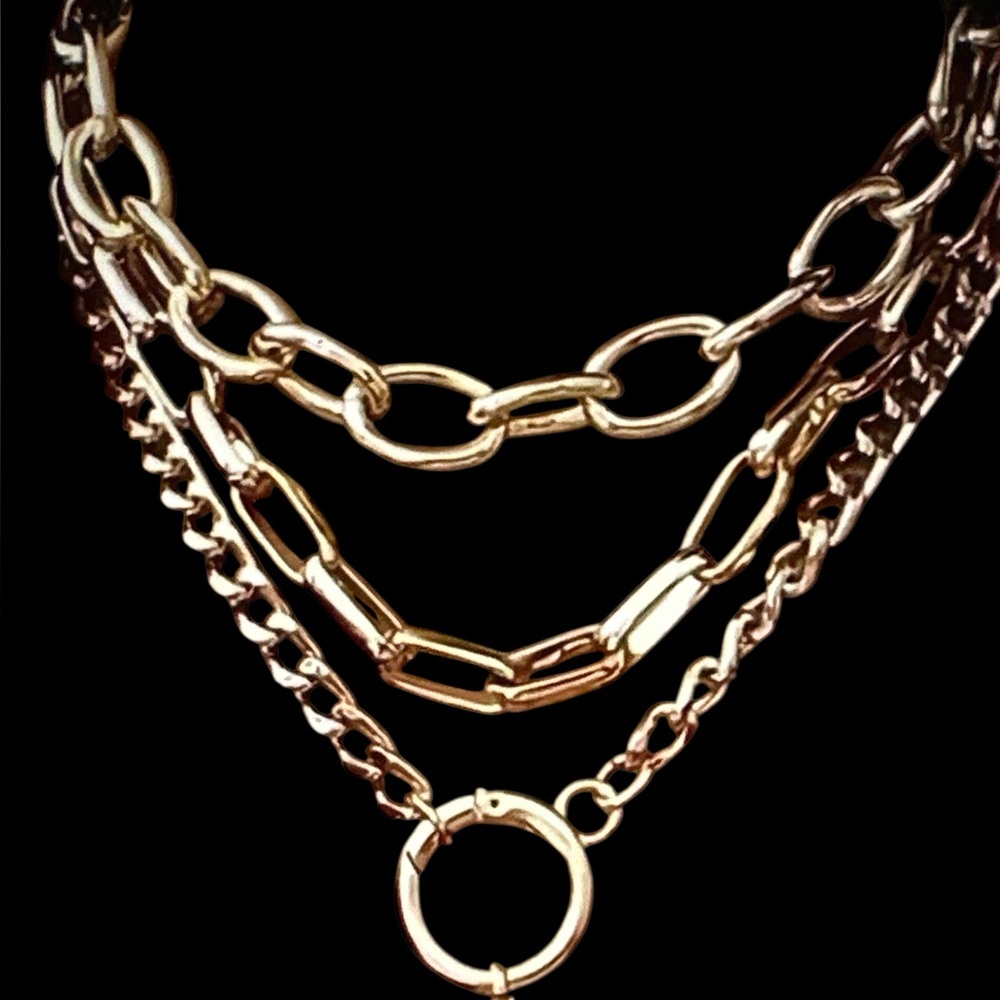Gold Multi-Layer Chain Necklace